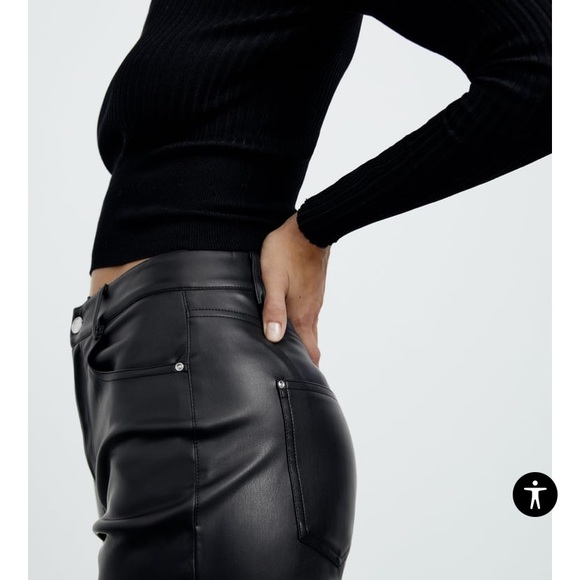 NWT Zara faux leather pants size 4 - Picture 5 of 6